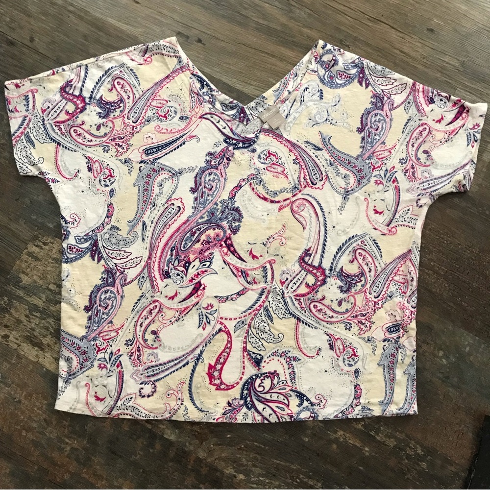 Chicos short sleeve T paisley